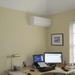 Ductless mini split installed in residetnial office