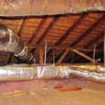 Attic insulation and air ductwork