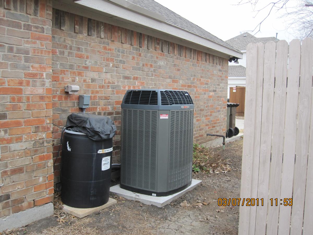 large outdoor residential HVAC unit