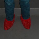 Wearing Shoe Covers