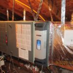 Attic HVAC unit and ductwork